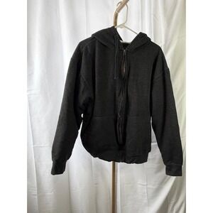 Lanesboro‎ Men's Full-Zip Large Hooded Sherpa Lined Charcoal Pockets